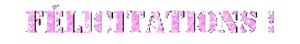 Gif animé félicitations rose